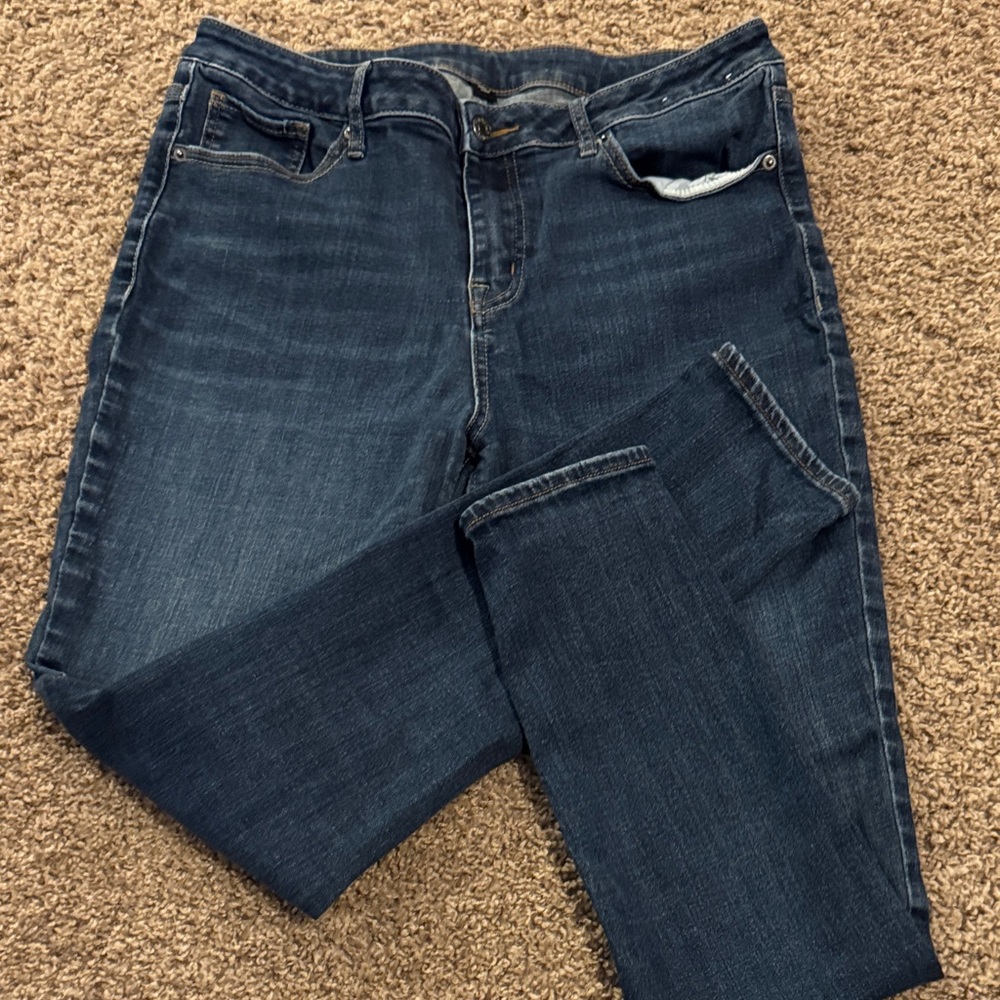 New York & Company Dark Blue Skinny Jeans